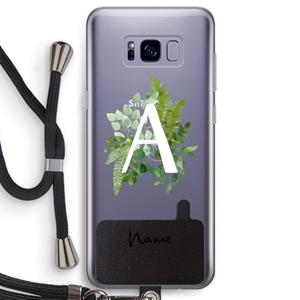 CaseCompany Green Brush: Samsung Galaxy S8 Transparant Hoesje met koord