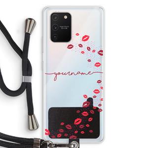 CaseCompany Kusjes: Samsung Galaxy S10 Lite Transparant Hoesje met koord