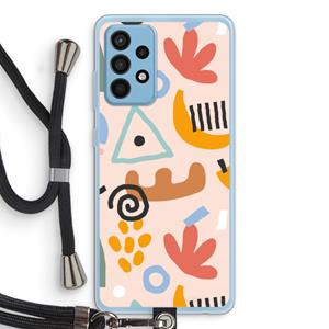 CaseCompany Abstract: Samsung Galaxy A52 Transparant Hoesje met koord