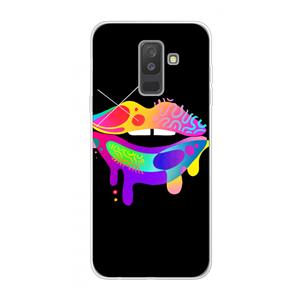 CaseCompany Lip Palette: Samsung Galaxy A6 Plus (2018) Transparant Hoesje