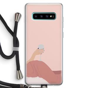 CaseCompany Wine: Samsung Galaxy S10 Plus Transparant Hoesje met koord