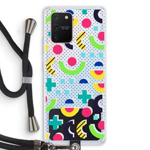 CaseCompany 8-bit N°1: Samsung Galaxy S10 Lite Transparant Hoesje met koord