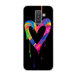 CaseCompany Melts My Heart: Samsung Galaxy A6 Plus (2018) Transparant Hoesje