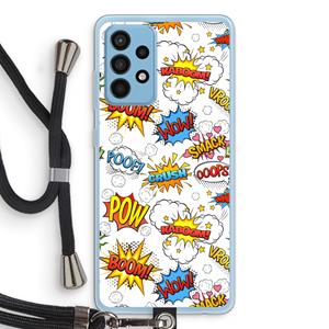 CaseCompany Pow Smack: Samsung Galaxy A52 Transparant Hoesje met koord