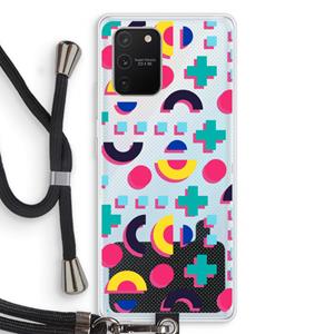CaseCompany 8-bit N°2: Samsung Galaxy S10 Lite Transparant Hoesje met koord
