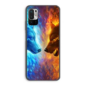 CaseCompany Fire & Ice: Xiaomi Redmi Note 10 5G Transparant Hoesje