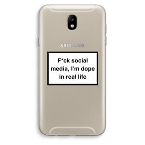 CaseCompany I'm dope: Samsung Galaxy J7 (2017) Transparant Hoesje