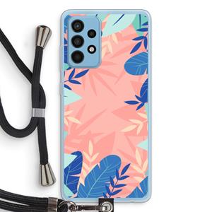 CaseCompany Tropisch: Samsung Galaxy A52 Transparant Hoesje met koord