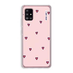 CaseCompany Hartjes: Samsung Galaxy A51 5G Transparant Hoesje