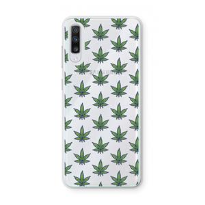 CaseCompany Weed: Samsung Galaxy A70 Transparant Hoesje