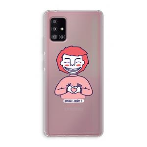 CaseCompany Hartje: Samsung Galaxy A51 5G Transparant Hoesje