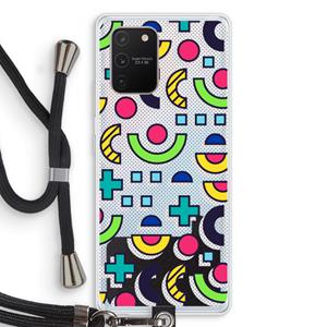 CaseCompany 8-bit N°6: Samsung Galaxy S10 Lite Transparant Hoesje met koord