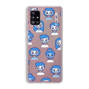 CaseCompany Gezichtjes: Samsung Galaxy A51 5G Transparant Hoesje