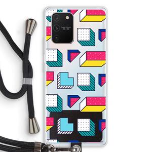 CaseCompany 8-bit N°7: Samsung Galaxy S10 Lite Transparant Hoesje met koord