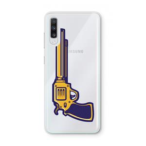 CaseCompany Pew Pew Pew: Samsung Galaxy A70 Transparant Hoesje