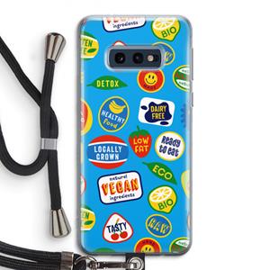 CaseCompany Fruitsticker: Samsung Galaxy S10e Transparant Hoesje met koord