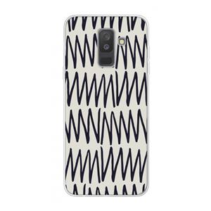 CaseCompany Marrakech Zigzag: Samsung Galaxy A6 Plus (2018) Transparant Hoesje