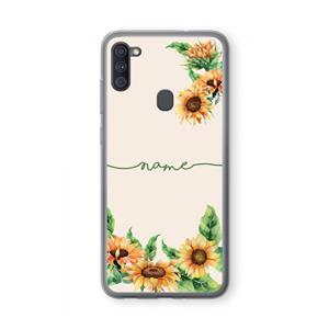 CaseCompany Zonnebloemen: Samsung Galaxy A11 Transparant Hoesje