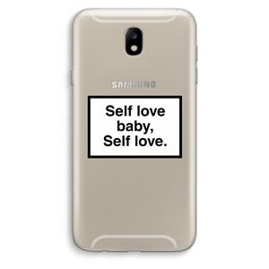 CaseCompany Self love: Samsung Galaxy J7 (2017) Transparant Hoesje