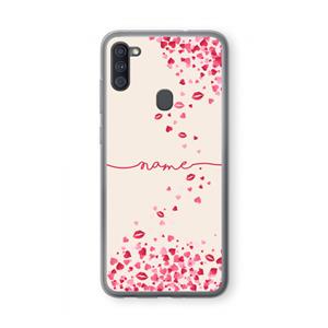 CaseCompany Hartjes en kusjes: Samsung Galaxy A11 Transparant Hoesje