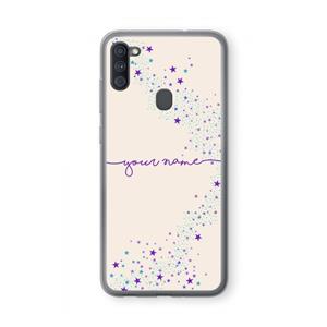 CaseCompany Sterren: Samsung Galaxy A11 Transparant Hoesje