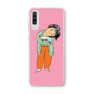 CaseCompany Visknuffel: Samsung Galaxy A70 Transparant Hoesje