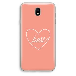 CaseCompany Best heart: Samsung Galaxy J7 (2017) Transparant Hoesje