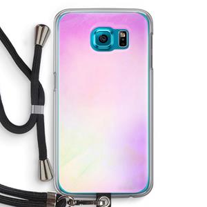 CaseCompany Flow mist pastel: Samsung Galaxy S6 Transparant Hoesje met koord