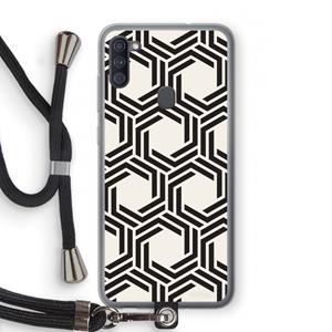 CaseCompany Geometrisch patroon: Samsung Galaxy A11 Transparant Hoesje met koord