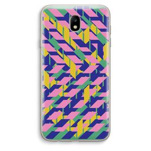 CaseCompany Skew Blush 1: Samsung Galaxy J7 (2017) Transparant Hoesje