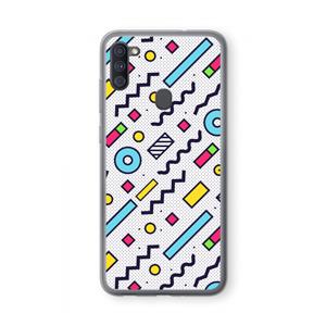 CaseCompany 8-bit N°8: Samsung Galaxy A11 Transparant Hoesje