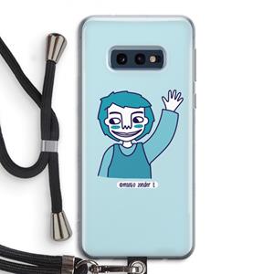 CaseCompany Zwaai: Samsung Galaxy S10e Transparant Hoesje met koord