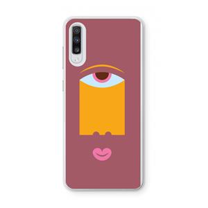 CaseCompany Mono V: Samsung Galaxy A70 Transparant Hoesje