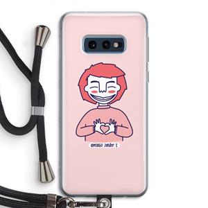 CaseCompany Hartje: Samsung Galaxy S10e Transparant Hoesje met koord