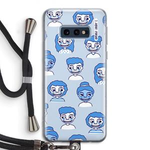 CaseCompany Gezichtjes: Samsung Galaxy S10e Transparant Hoesje met koord