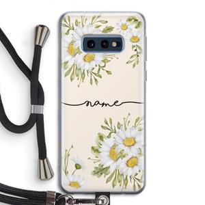 CaseCompany Daisies: Samsung Galaxy S10e Transparant Hoesje met koord