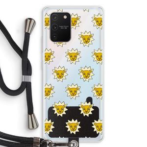 CaseCompany Leeuwenkoppen: Samsung Galaxy S10 Lite Transparant Hoesje met koord