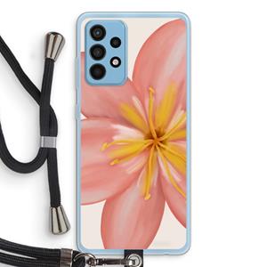CaseCompany Pink Ellila Flower: Samsung Galaxy A52 Transparant Hoesje met koord