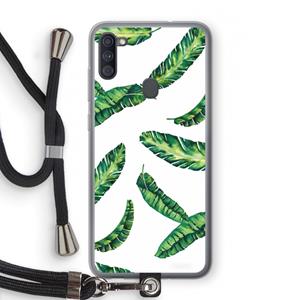 CaseCompany Lange bladeren: Samsung Galaxy A11 Transparant Hoesje met koord