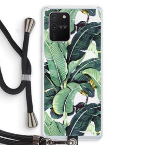 CaseCompany Bananenbladeren: Samsung Galaxy S10 Lite Transparant Hoesje met koord