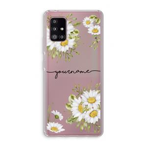 CaseCompany Daisies: Samsung Galaxy A51 5G Transparant Hoesje