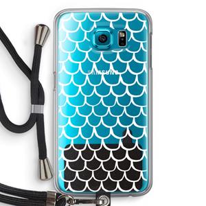 CaseCompany Dakpannetjes: Samsung Galaxy S6 Transparant Hoesje met koord