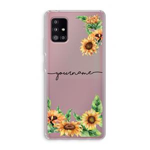 CaseCompany Zonnebloemen: Samsung Galaxy A51 5G Transparant Hoesje
