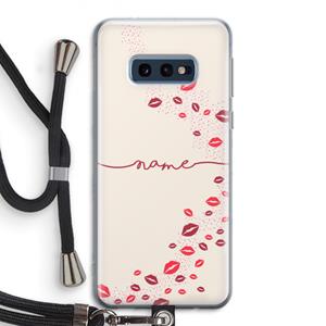 CaseCompany Kusjes: Samsung Galaxy S10e Transparant Hoesje met koord