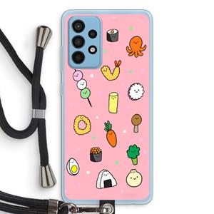 CaseCompany Happy bento friends: Samsung Galaxy A52 Transparant Hoesje met koord