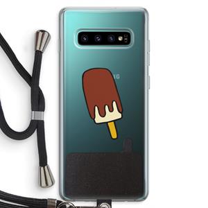 CaseCompany Frisco: Samsung Galaxy S10 Plus Transparant Hoesje met koord