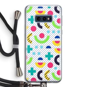 CaseCompany 8-bit N°1: Samsung Galaxy S10e Transparant Hoesje met koord