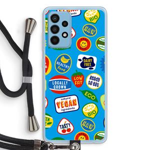 CaseCompany Fruitsticker: Samsung Galaxy A52 Transparant Hoesje met koord
