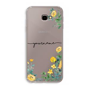 CaseCompany Gele bloemen: Samsung Galaxy J4 Plus Transparant Hoesje