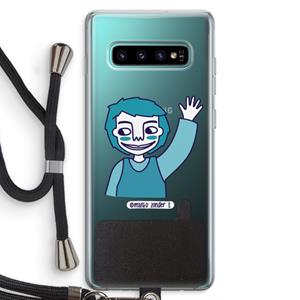 CaseCompany Zwaai: Samsung Galaxy S10 Plus Transparant Hoesje met koord
